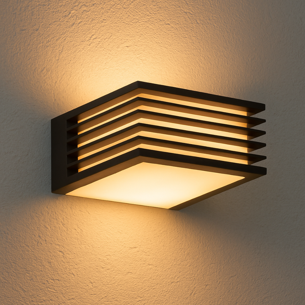 Aplique bidireccional de una luz E27 Led pvc negro