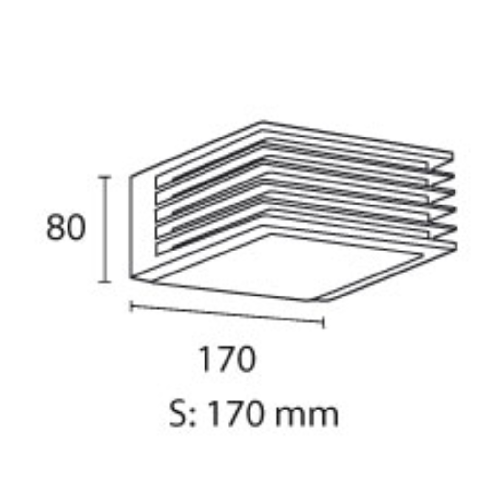 Aplique bidireccional de una luz E27 Led pvc negro