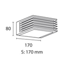 Aplique bidireccional de una luz E27 Led pvc negro