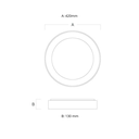 Luminaria de diseño circular para aplicar en techo. Instalación sencilla. Distribución de luz directa-simétrica. Fuente de luz: Led SMD
Lúmenes del sistema: 1835 lm
Potencia del sistema: 30 W