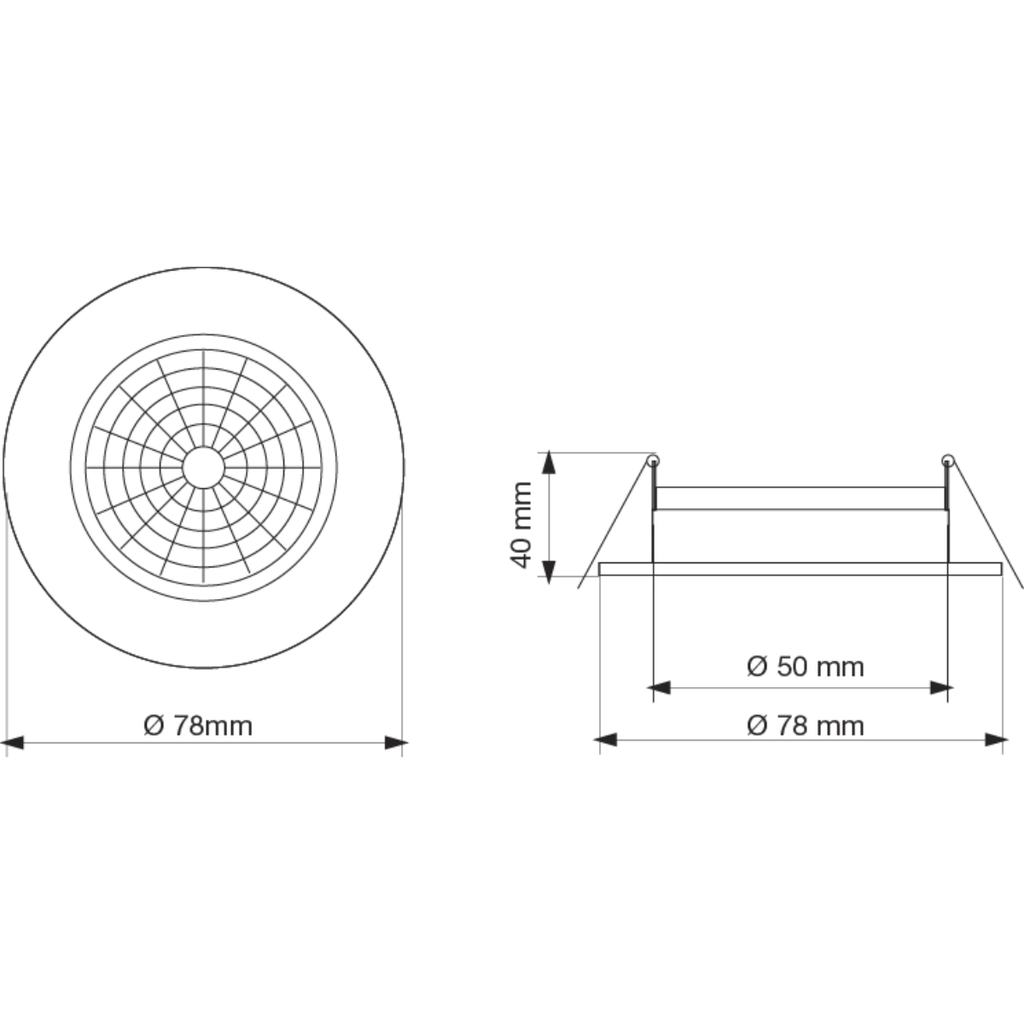 Embutido fijo Ø78mmx40mm para lámpara dicroica GU10 blanco texturado