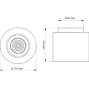 Plafón Movible Ø110x108mm para Lámpara Dicro GU10 20cm negro