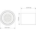 Plafón Movible Ø137x110mm para Lámpara AR111 20cm negro