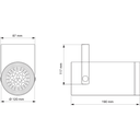 Spot Ø120x190mm para lámpara AR111 GU10 30cm blanco texturado