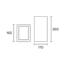 Aplique de Pared Lente Vidrio negro