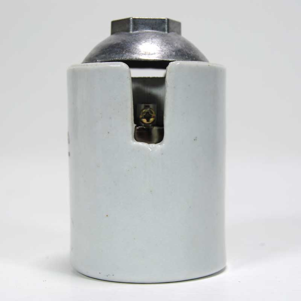 PORTALÁMPARA ARMADO E27 CON CASQUILLO DE ALUMINIO DE 5/8