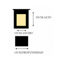 LISS 01 VIDRIO TRANSPARENTE  1XE27 NEGRO