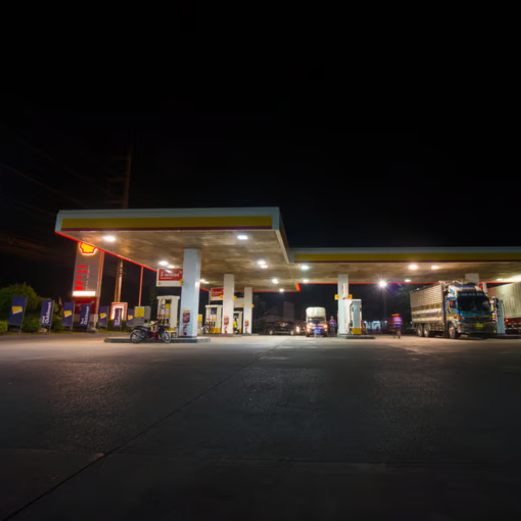 Embutido Flash Lumenac para estacion de servicio en inyeccion de aluminio con marco 120W