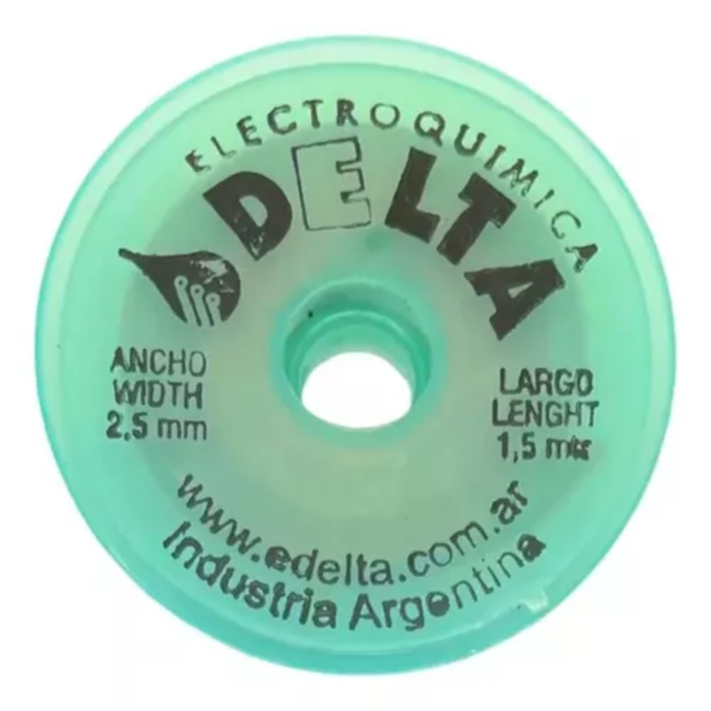 Malla desoldante de 2.5mm, en rollo de  1,50m Rollos de 1,50m