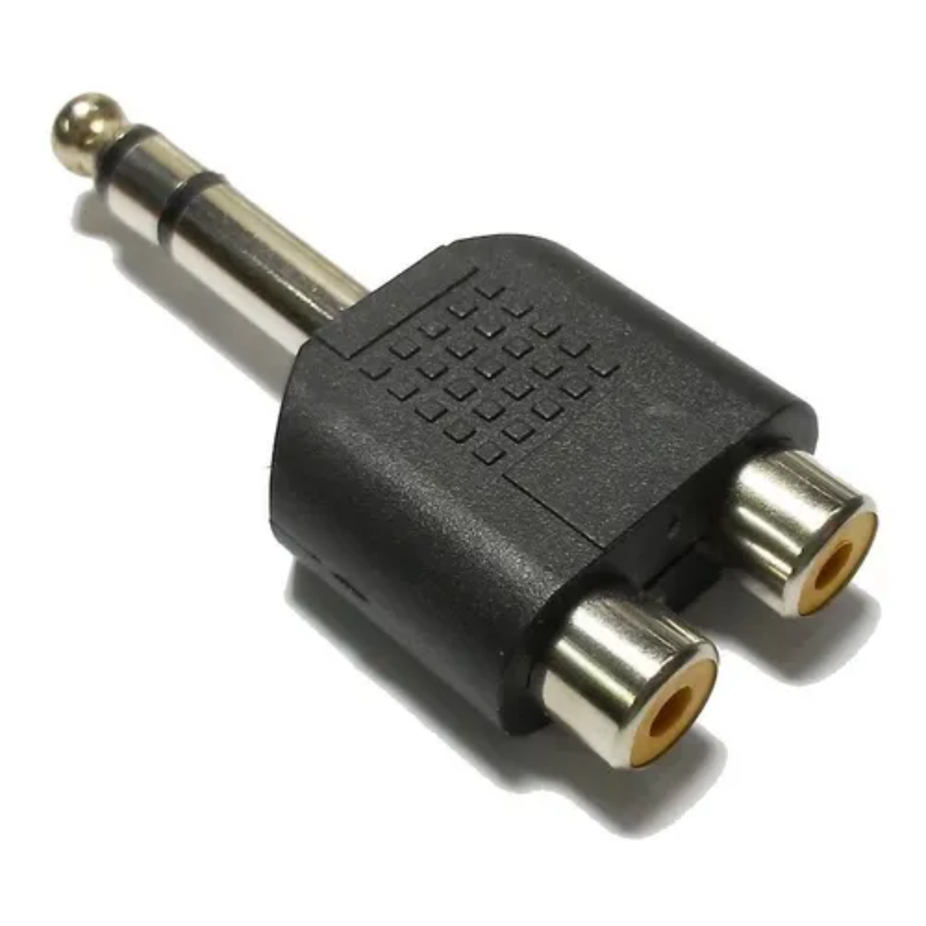 ADAPTADOR 1-PLUG 6.5 ST A 2 JACK RCA  SA 177