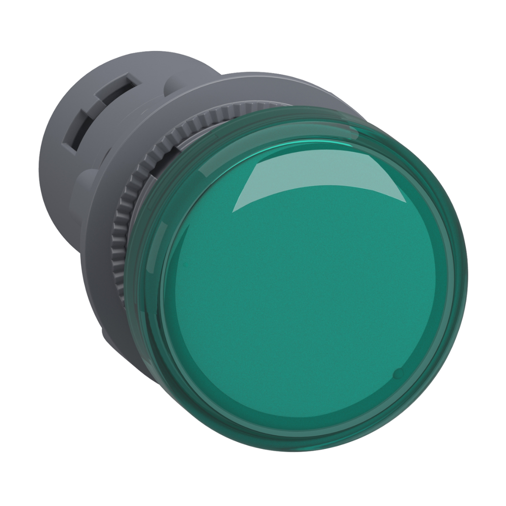 Piloto luminoso plástico monolítico Verde Led 24VAC/DC
