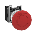 Parada de Emergencia metálica de 1/4 de Giro, metálica, 1NC, Ø 40mm, Rojo