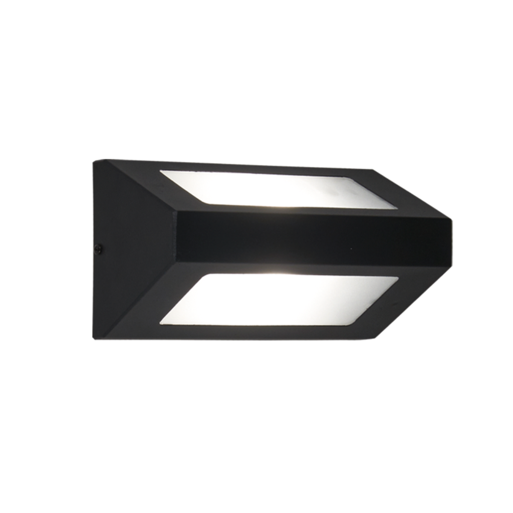 Aplique difusor "MONACO" bidi 1xE-27 (265x120x100) NEGRO TEXT