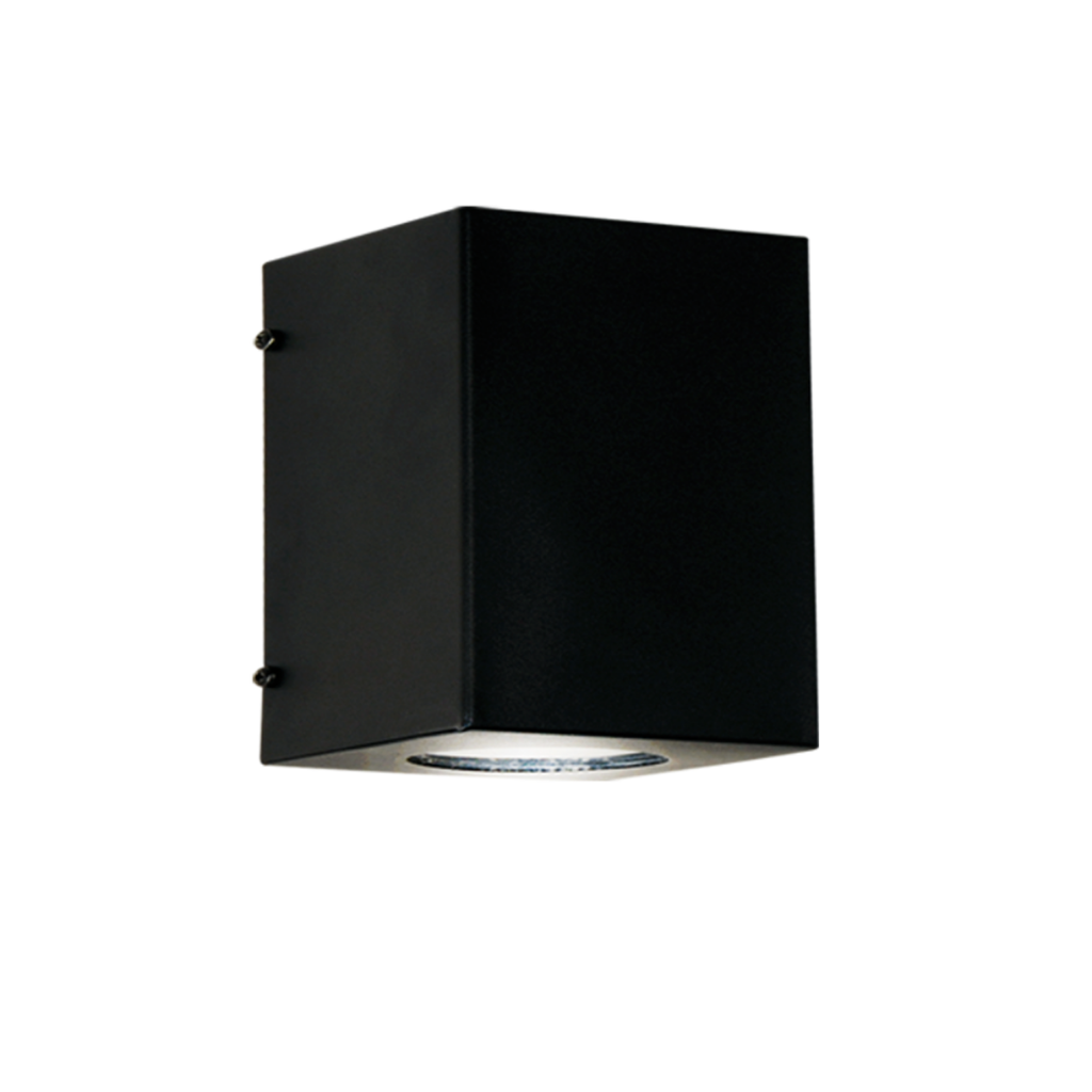 Aplique difusor "MONACO"unid 1x GU-10(95 x95x102mm NEGRO TEXT