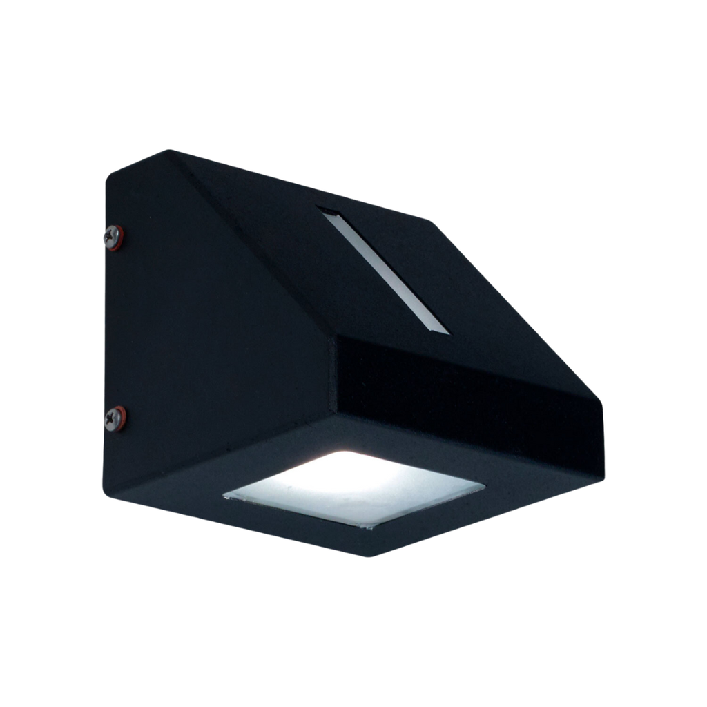 Aplique difusor "MONACO" 1xG-9 (95x95x110mm.) NEGRO TEXT