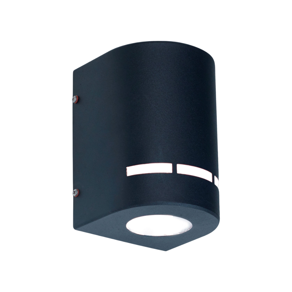 Aplique difusor "OPORTO" 1x GU-10 (95x 95x 102mm) NEGRO TEXT