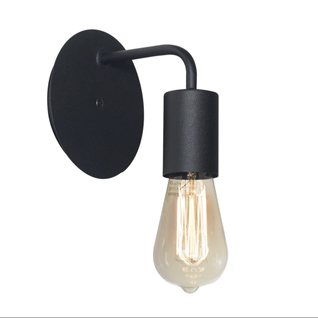 Aplique "IMOLA" 1xE-27 (H:135x An:135x L:145mm.) NEGRO TEXT