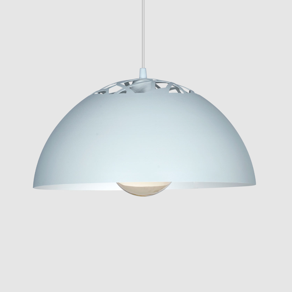 Colgante "FRIAS" de chapa Ø 400 mm. BLANCO TEXTURADO