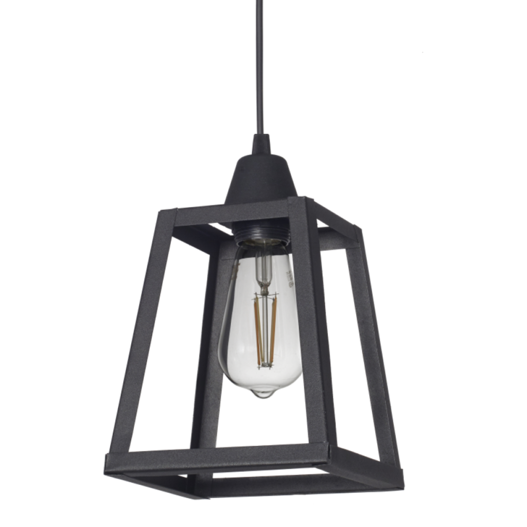 Colgante "TRAPECIO" (Ancho:160 x H:250mm.) NEGRO TEXT