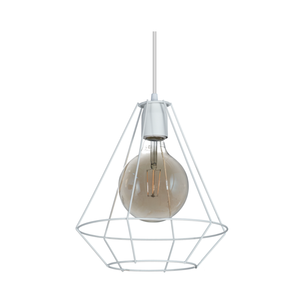 Colgante "ORLEANS" (Ø 260 x H: 300 mm.) BLANCO TEXTURADO