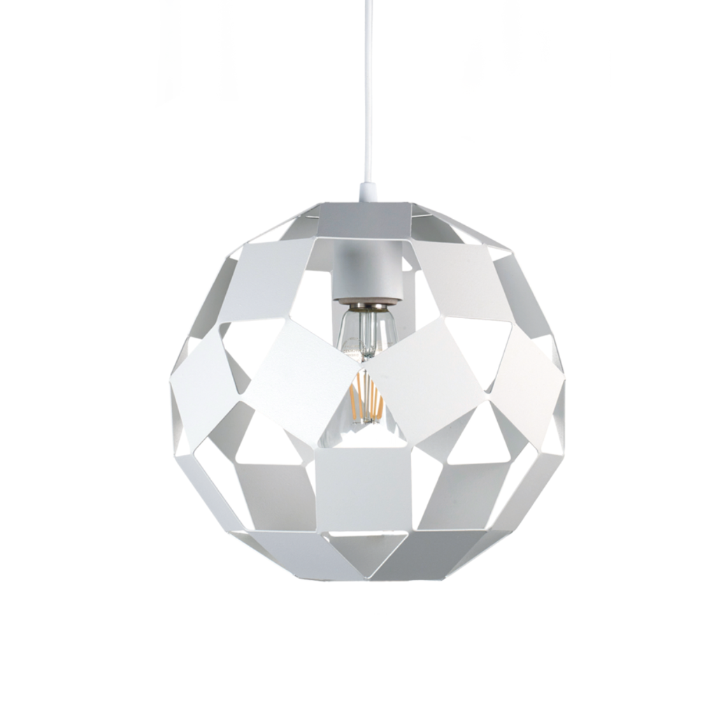 Colgante "PELOTA" (Ø 260 mm.) BLANCO TEXTURADO