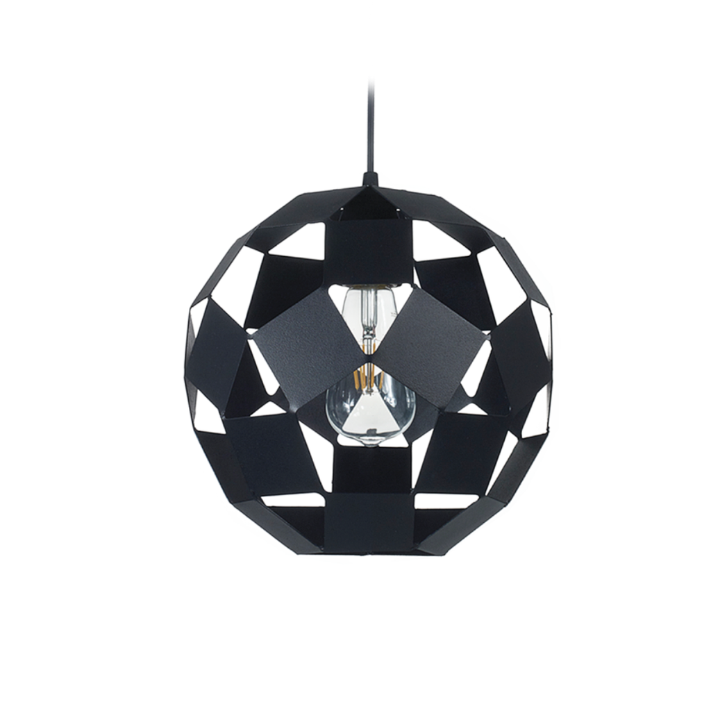 Colgante "PELOTA" (Ø 260 mm.) NEGRO TEXT