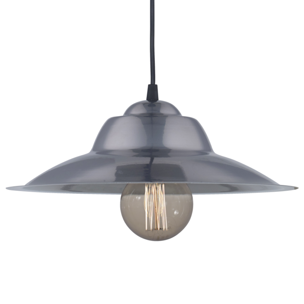 Colgante de chapa dia. 32 cm. gris brilloso GRIS ALUMINIO