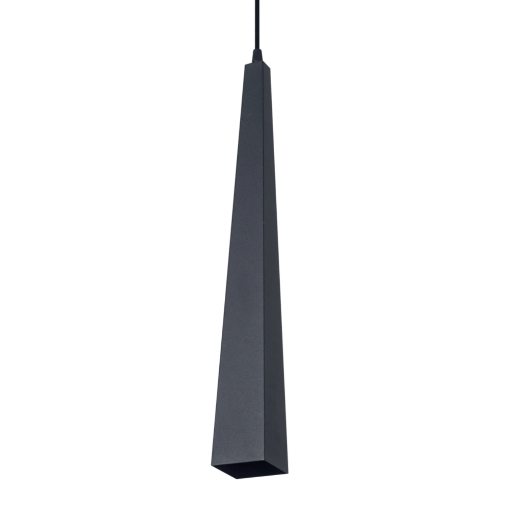 Colgante "ALTEA" 1 x GU-10 (65x65x500 mm.) NEGRO TEXT