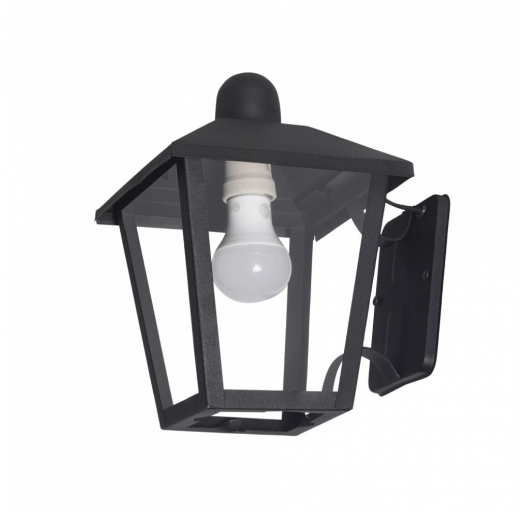 Farol de hierro colonial s/reja (H: 270 mm.) NEGRO TEXT