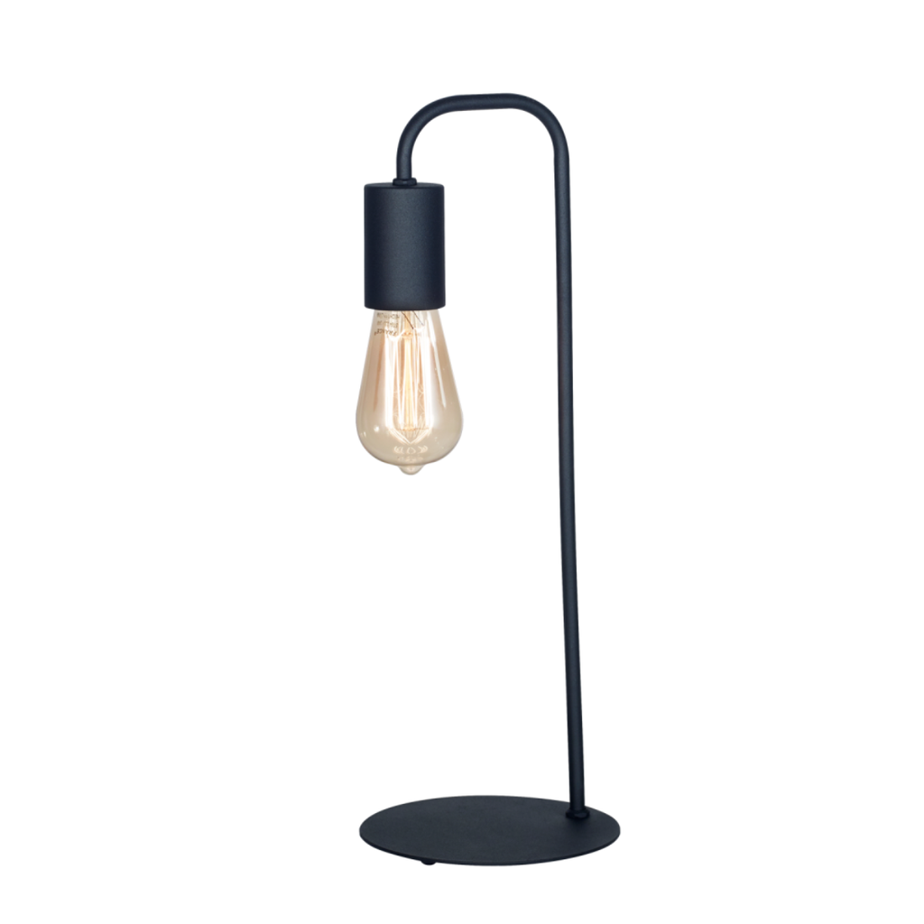 Lámpara "IMOLA" 1xE-27 (H:445mm) NEGRO TEXT