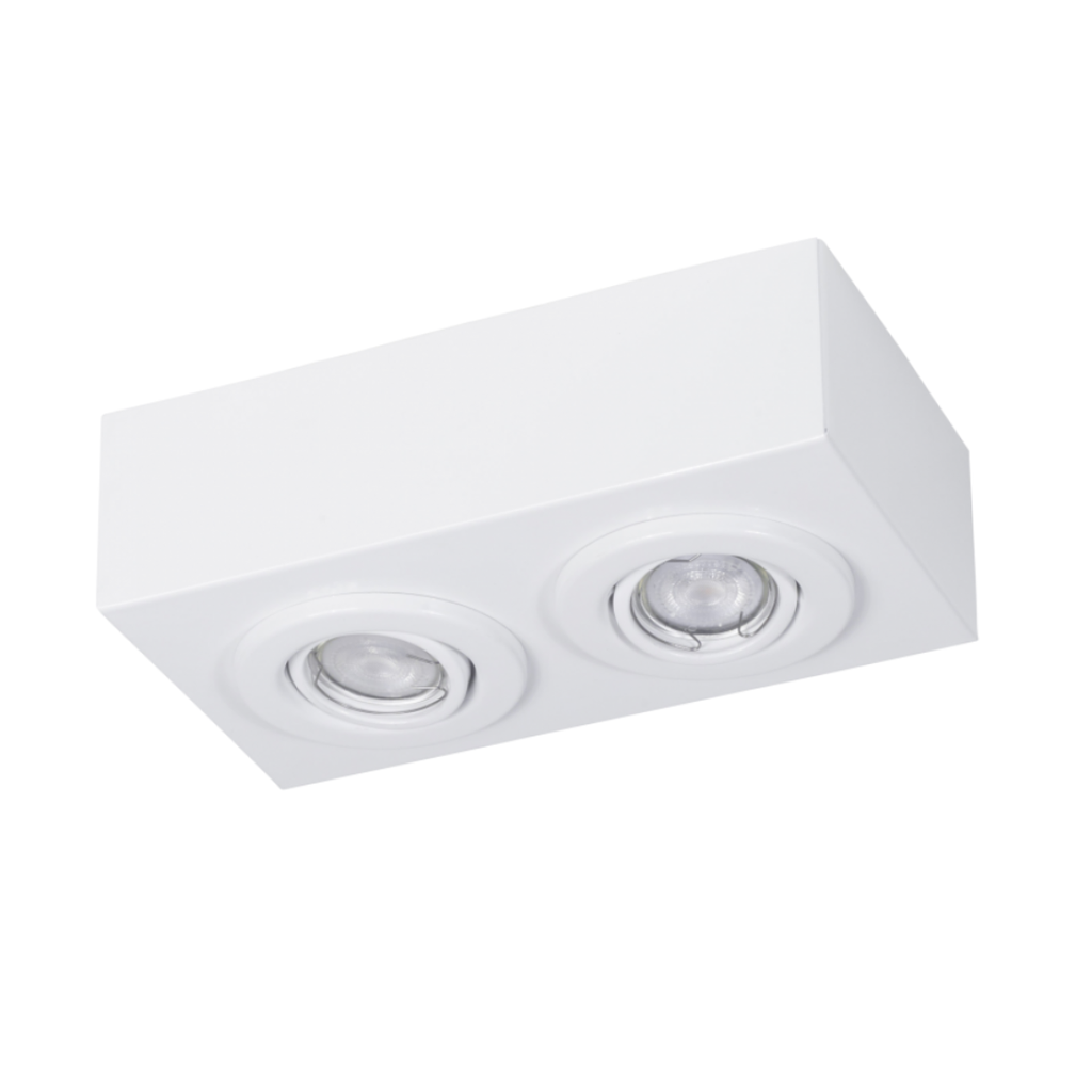 Plafón "VALENCIA" 2xGZ-10 (150x275x80 mm.) BLANCO