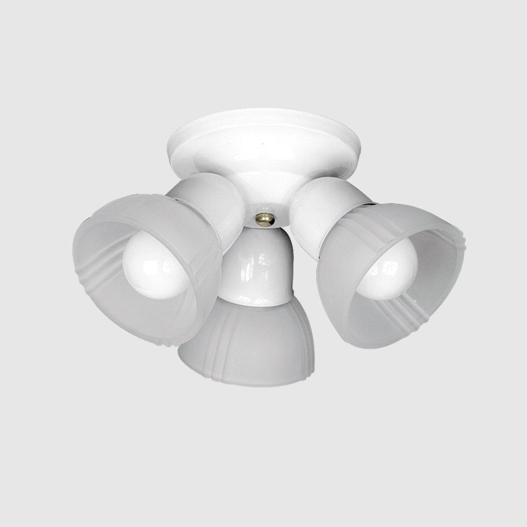 Dis-Plafón de 3 luces "BOCHA" c/tulipa ALBA BLANCO