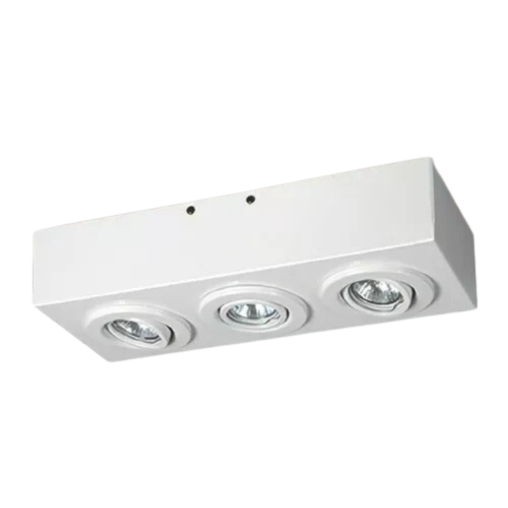 Plafón "VALENCIA" 3xGZ-10 (150x400x80 mm.) BLANCO