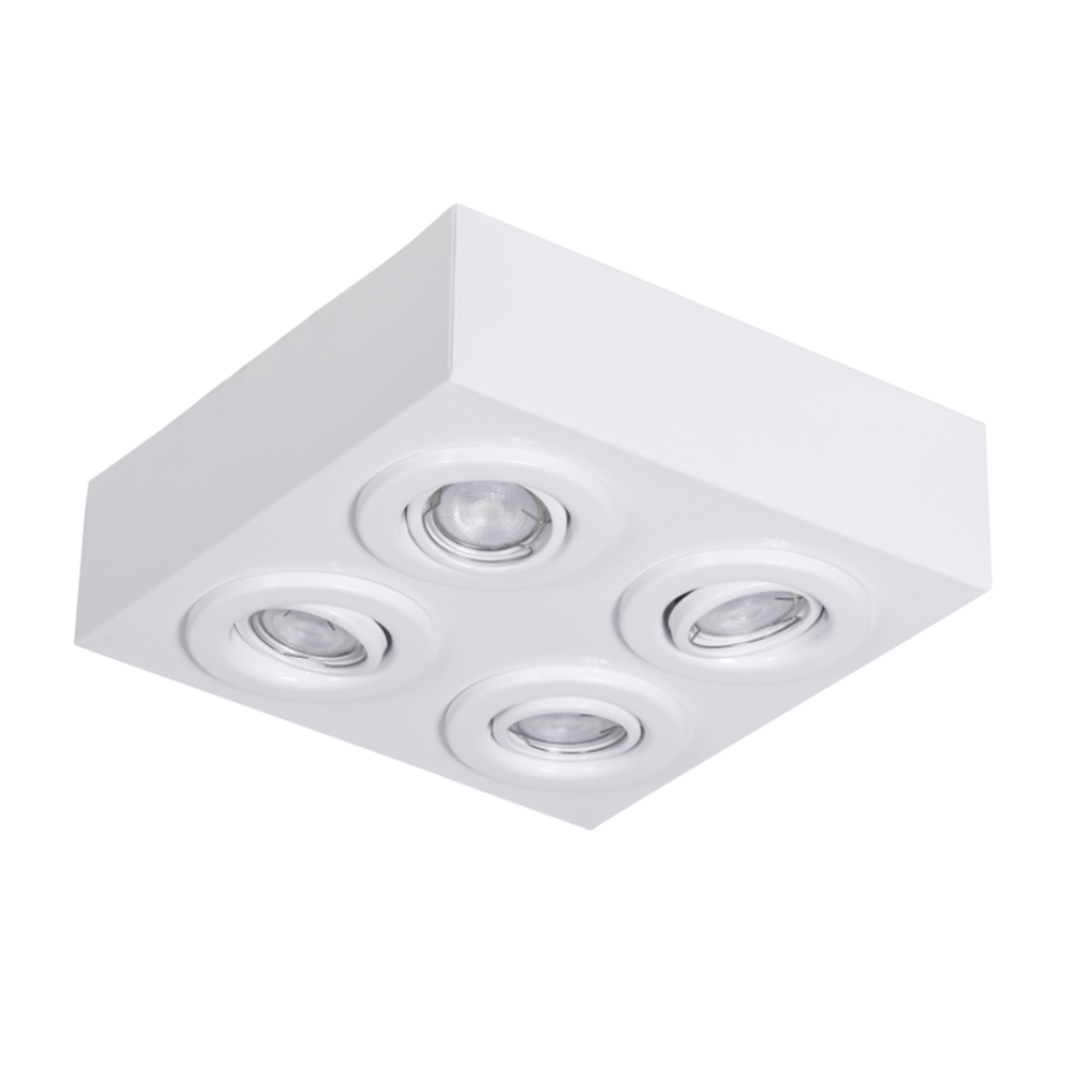 Plafón "VALENCIA" 4xGZ-10 (275x275x80 mm.) BLANCO