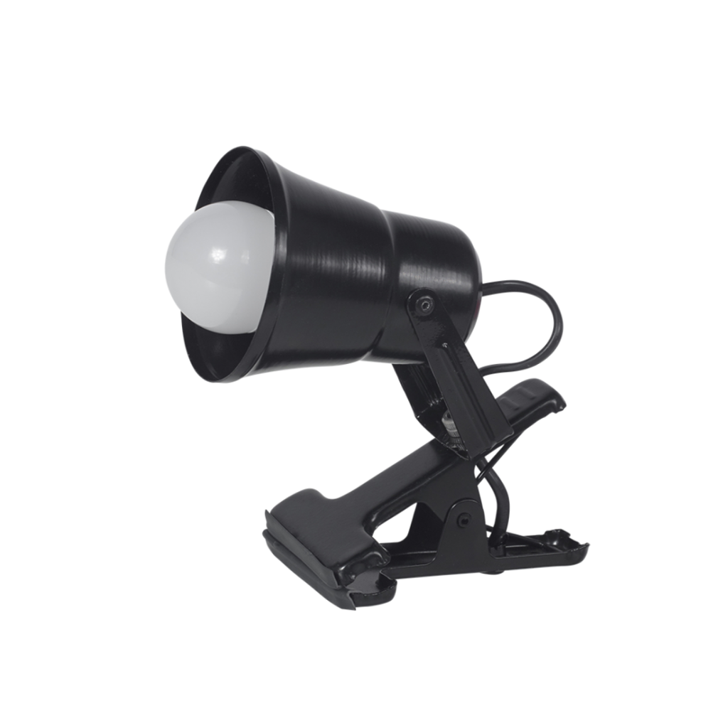 Pinza Spot con capuchón de chapa curvo NEGRO BRILLOSO