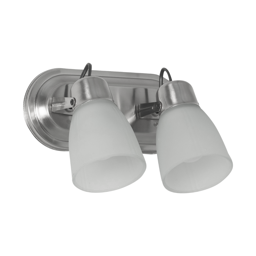 Spot oval de 2 luces "GARRA" con tulipa satinada PLATIL