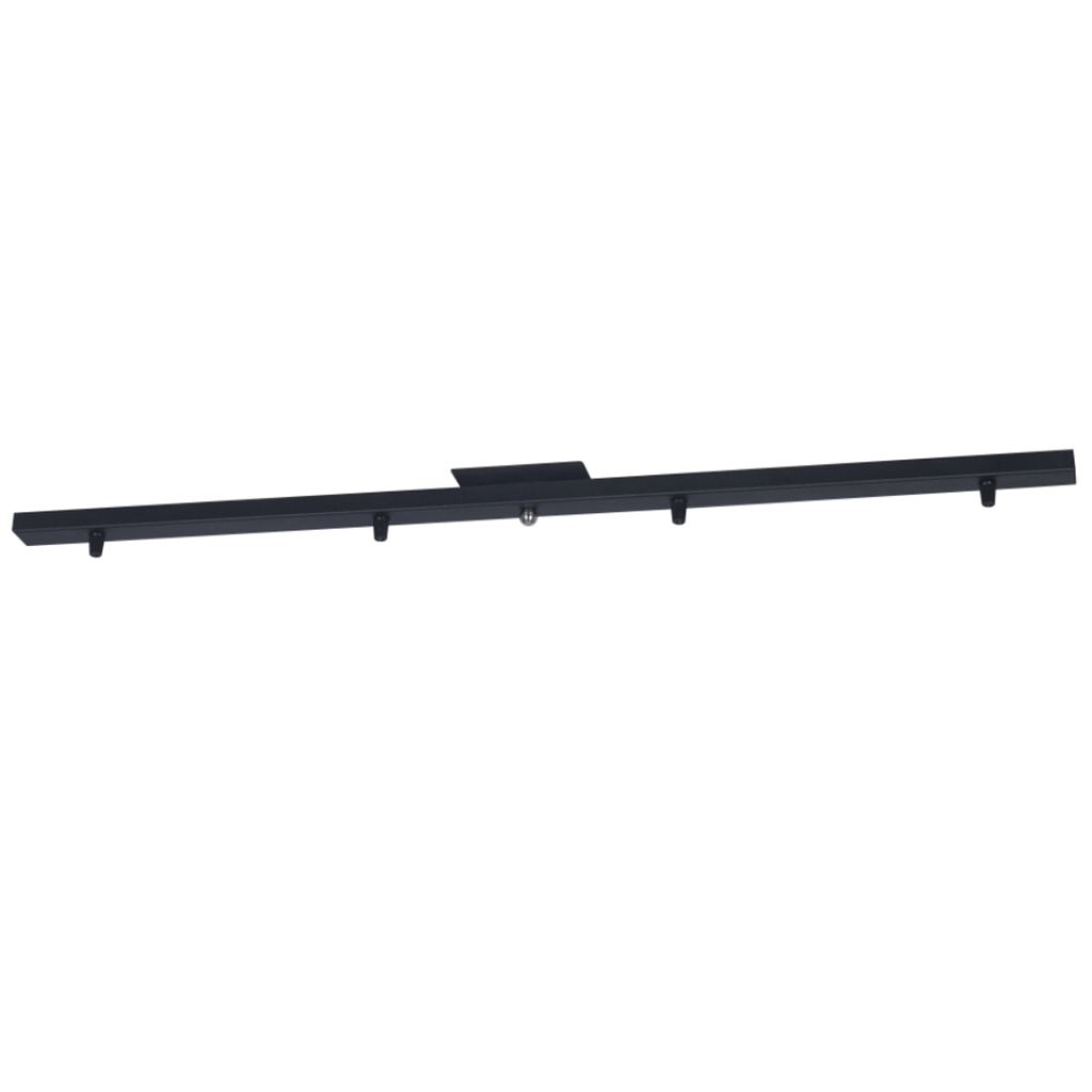 Regleta p/colgante de 4 luces s/cable(890x35x18mm) NEGRO TEXT