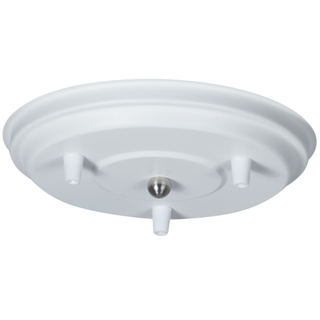 Plato p/colgante de 3 luces s/cable BLANCO TEXTURADO