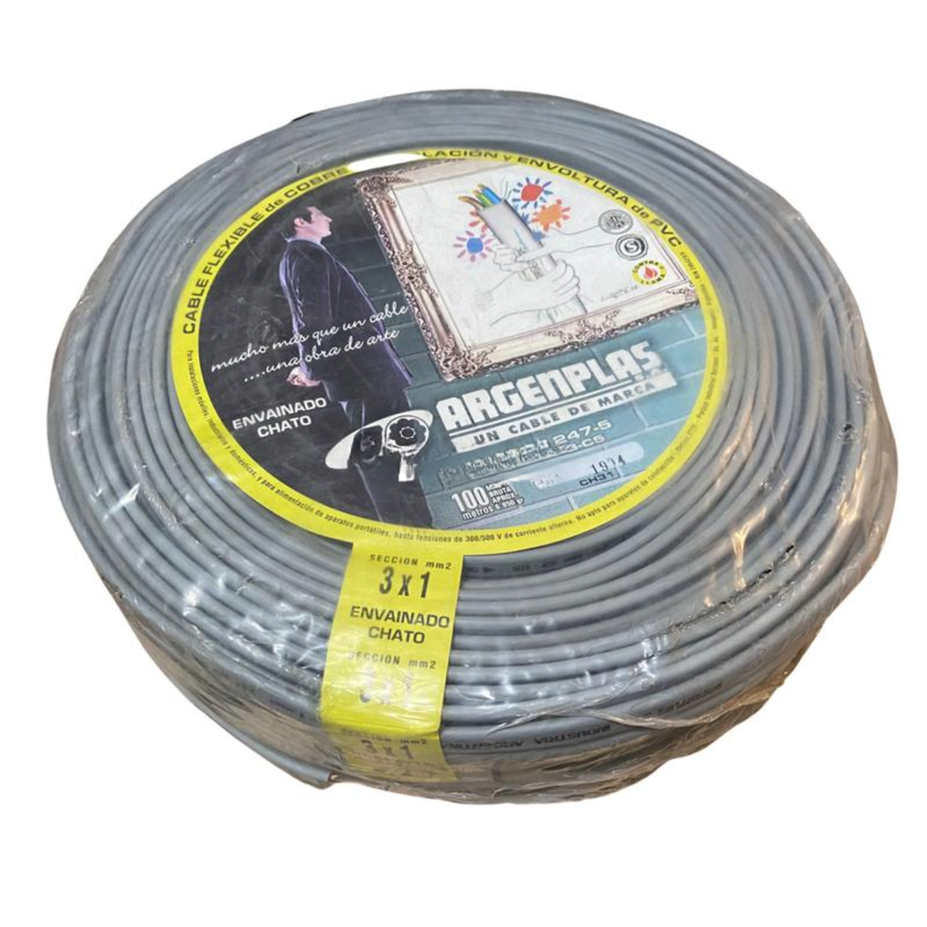 Taller Chato tipo bajo plomo 2 x 2,5mm Gris