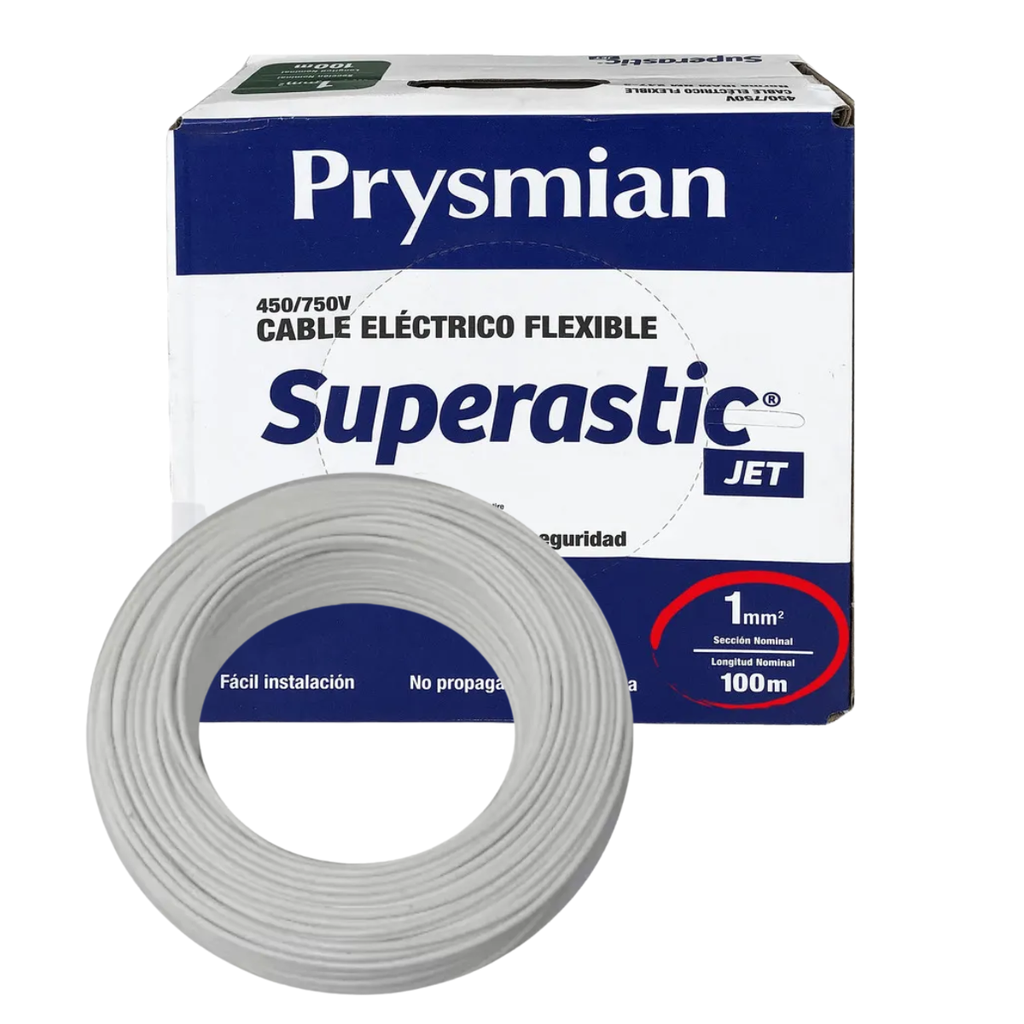 Cable unipolar 1 mm Blanco Prysmian