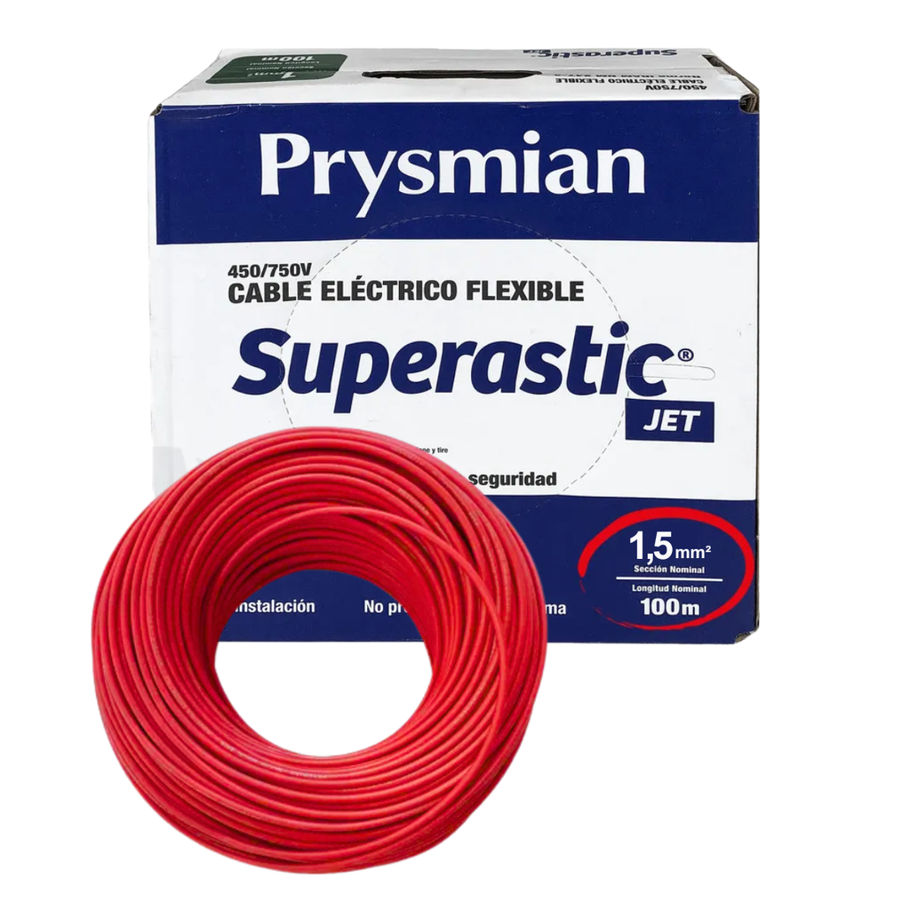Cable unipolar 1,50 mm Rojo Prysmian