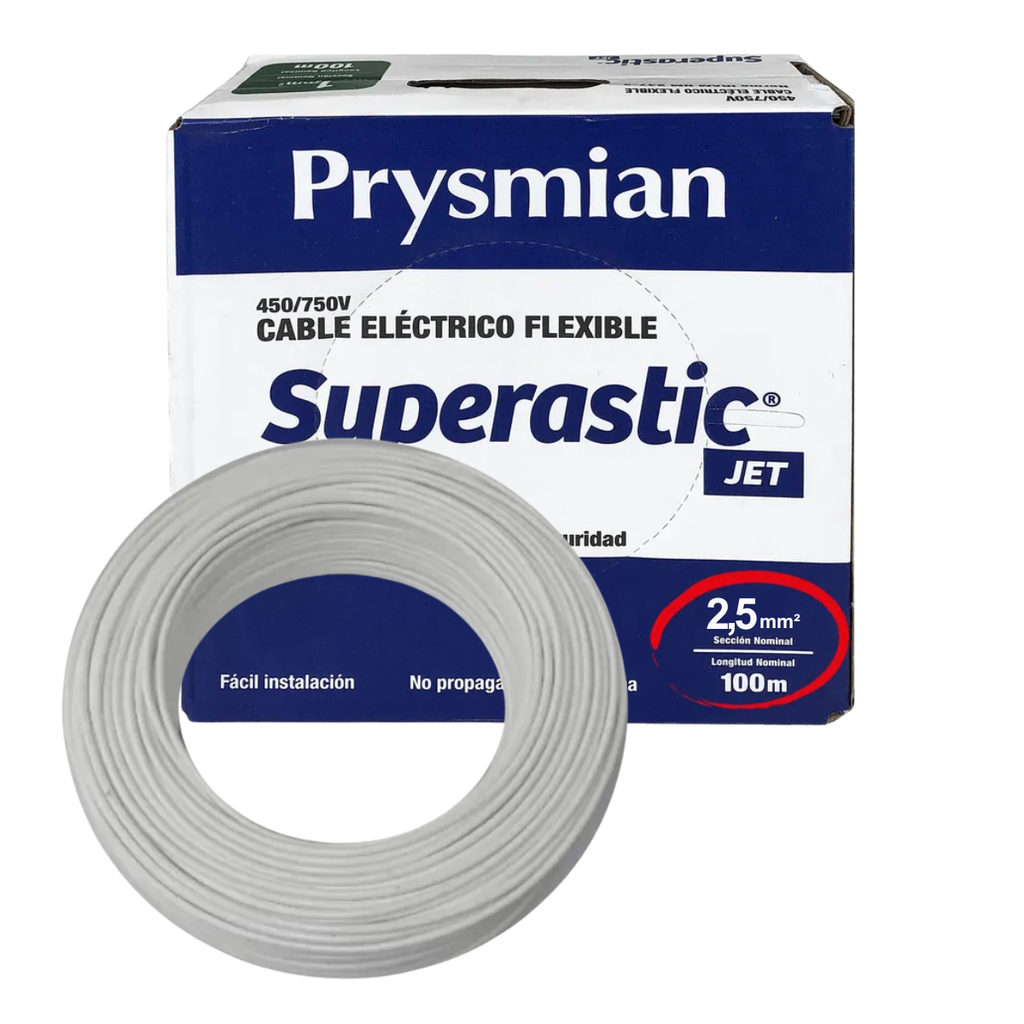 Cable unipolar 2,50 mm Blanco Prysmian