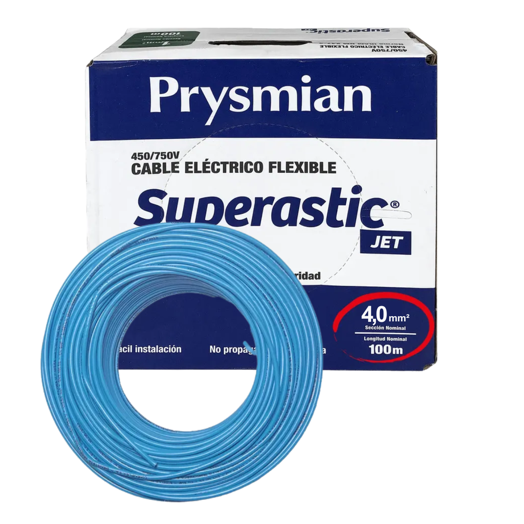 Cable unipolar 4 mm Celeste Prysmian