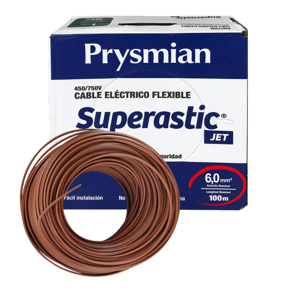 Cable unipolar 6 mm Marron Prysmian