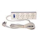 PROLONGADOR DE 4 TOMAS BLANCO C/CABLE 3,00 MTS.