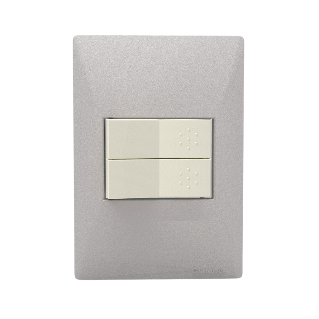 TAPA 2 MODULOS SIGLO XXII ALUMINIO