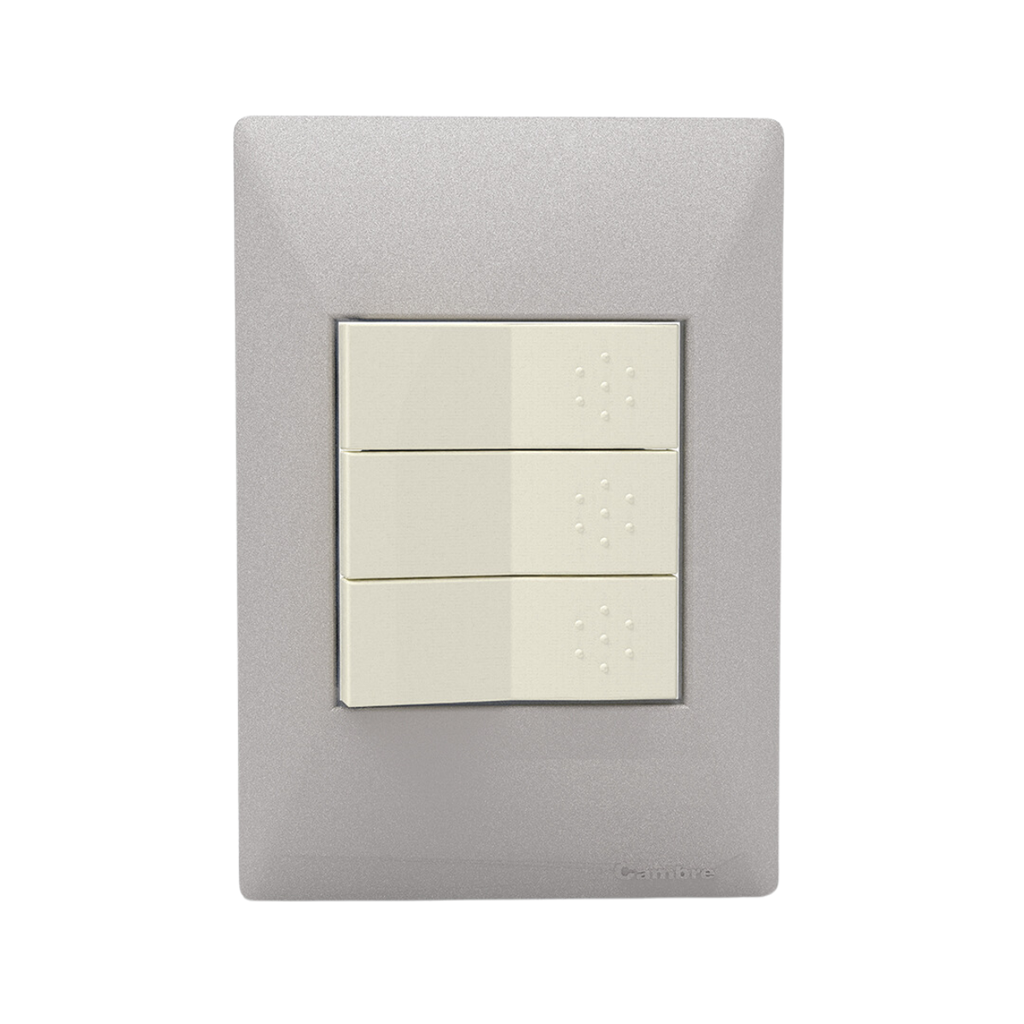 TAPA 3 MODULOS SIGLO XXII ALUMINIO