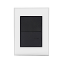 TAPA Y DISTANCIADOR BAUHAUS VIDRIO BLANCO