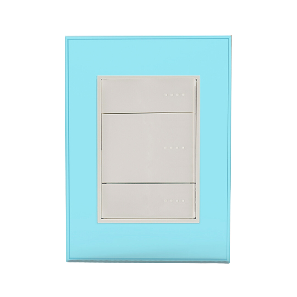 TAPA Y DISTANCIADOR BAUHAUS VIDRIO CELESTE