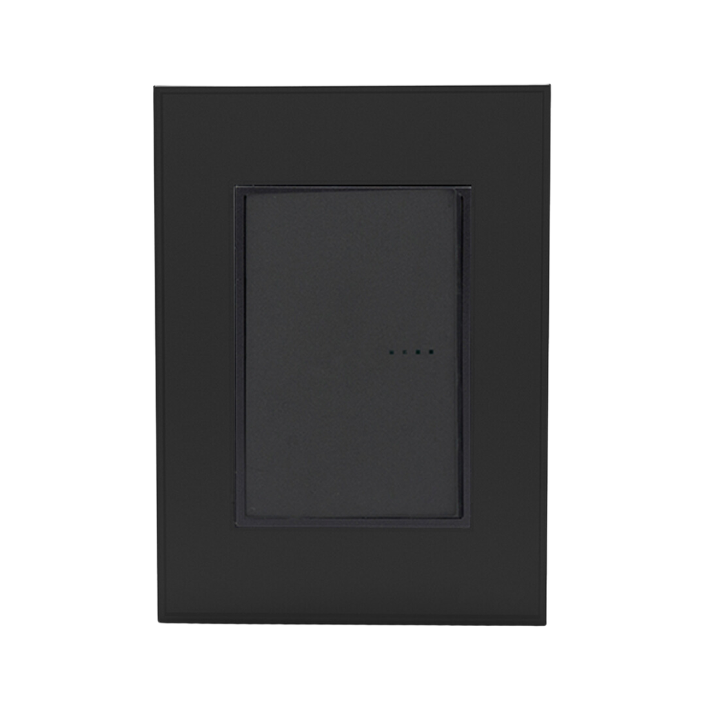 TAPA Y DISTANCIADOR BAUHAUS VIDRIO NEGRA